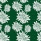 Seamless background of decorative white chrysanthemums