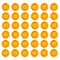 Seamless background. Egg Chicken eggs. Top view of thirty-six brown eggs half broken, yellow round yolk. The concept of