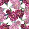 Seamless background, floral pattern with watercolor flowers pink peonies and burgundy roses. Repeating fabric wallpaper