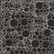 Seamless background foam bubbles, white on black