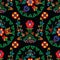 Seamless background with folk Russian patterns for the design