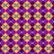 Seamless background, geometric, petals, yellow and purple.