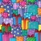 Seamless background gift theme 5