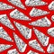 Seamless background with graphic patterns of pizza with salami.