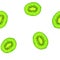 Seamless background with green kiwi.