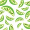 Seamless background with green lime slices. Tile fruit vector