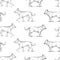 Seamless background of guard dogs sketches