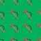 Seamless background with hammer and sickle on green color