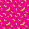 Seamless background with illustration of colorful bananas