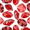 Seamless background from isolated red ruby gems