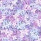Seamless background with lilac flowers. Vector illustration.