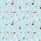 Seamless background with many snowmen