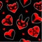 Seamless background: masked heart, adult role-playing games.