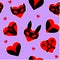 Seamless background: masked heart, adult role-playing games.