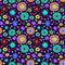 Seamless background with multi-colored psychedelic pattern