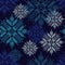 Seamless background with Norwegian snowflakes. Pixel snowflakes. Winter pattern.