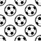 Seamless background pattern of footballs