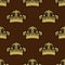 Seamless background pattern of a heraldic crowns