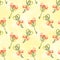 Seamless background pattern with love keys. Watercolor hand drawn illustration