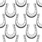 Seamless background pattern of lucky horseshoes