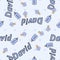 Seamless background pattern name of the newborn David