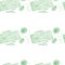 Seamless background pattern of objects painted watercolor office