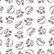 Seamless background with a pattern of onion rings. Fast Food, Pub food.