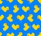Seamless background pattern of yellow rubber ducks