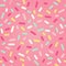 Seamless background with pink donut glaze
