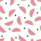 Seamless background with pink watermelon slices.