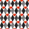 Seamless background with rhombus and hearts,