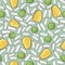 Seamless background with rice, peas and corn