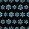 Seamless background of set various abstract decorative christmas snowflakes