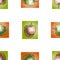 Seamless background of sketches red and green apples