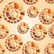 seamless background with snail shells