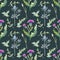 Seamless background with spring flowers and leaves. Wildflowers on a green background. Floral pattern for Wallpaper or fabric.