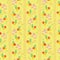 Seamless background with striped teddy bears.