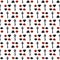 Seamless background with suits. Poker or casino seamless pattern - vector white background with red and black playing