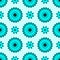 Seamless background of symmetric flowers in dark green colors design concept for fabric and print paper