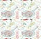 Seamless Background with taste Fish dish