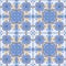 Seamless background with tilework, blue tale wallpaper, azulejo vector illustration