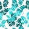 Seamless background with turquoise mint leaves on white background.