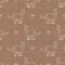 Seamless background Whimsical Apatosaurus dinosaur gender neutral baby pattern. Simple minimal earthy 2 tone color. Kids