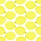 Seamless background with yellow lemons. Cute vector lemon pattern.