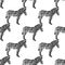 Seamless background with zebras.