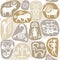 Seamless background: zodiac signs.