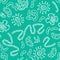 Seamless bacterium pattern. Vector illustration