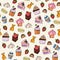Seamless  Bakery pattern  baking and sweets