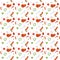 Seamless barbeque pattern in with meat