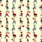 Seamless basketball pattern